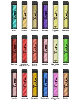 XXL 2500 puffs Descartáveis ​​Vape Vaporizer 1200mAh Bateria 7.0ml Ejuice 0% 2% 5% Nicotina da Fábrica Original Yuoto