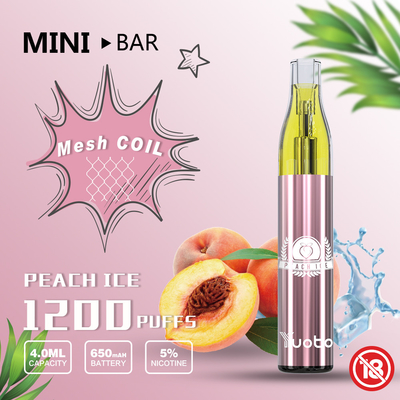 O Minibar 1200 de YUOTO sopra a bateria descartável 650mAh do suco 4.0ml do sabor E de Vape 15