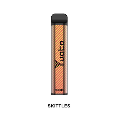Yuoto 2500 sopra atomizador Pen Kit dos sabores 23 sabores 5% gelo descartável da uva da bateria de 1200 mAh popular na Índia