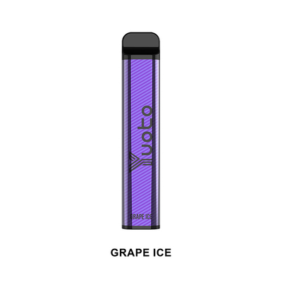 Yuoto 2500 sopra atomizador Pen Kit dos sabores 23 sabores 5% gelo descartável da uva da bateria de 1200 mAh popular na Índia