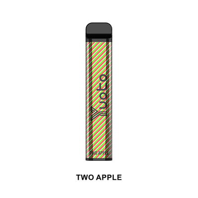 Yuoto Descartável E Cig XXL 2500 Puffs Duplo de Maior Duração Maçã 50 mg 7 ml Suco