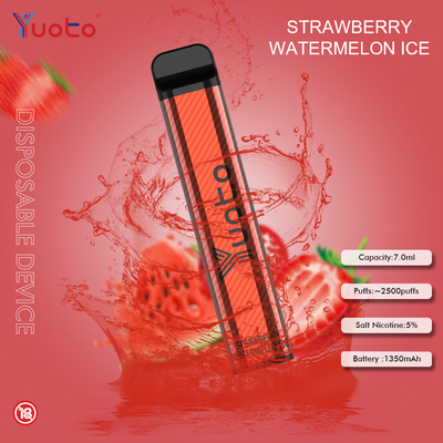 Yuoto 2500 sopros 23 sabores 7 ML de capacidade gelo da hortelã da capacidade da bateria de 1200 mAh