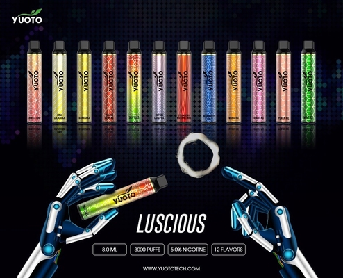 ejuice descartável gostoso 8.0ml da nicotina 5% da bateria de Vape 1350mAh do sabor quente de YUOTO 3000puff 27