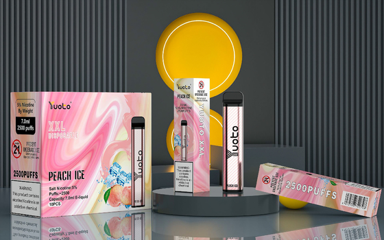 Fábrica autêntica de yuoto xxl 2500 puff vape descartável 5% nic 7ml líquido 1200mah 35 cores disponíveis