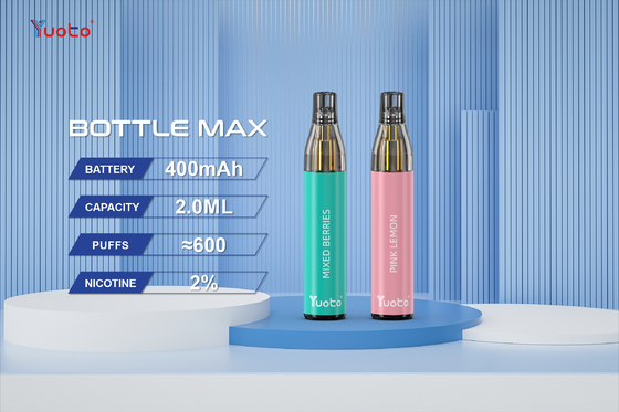 Sabor máximo Mesh Coil Disposable Yuoto da garrafa habilitado 600puff 2.0ml de Tpd multi