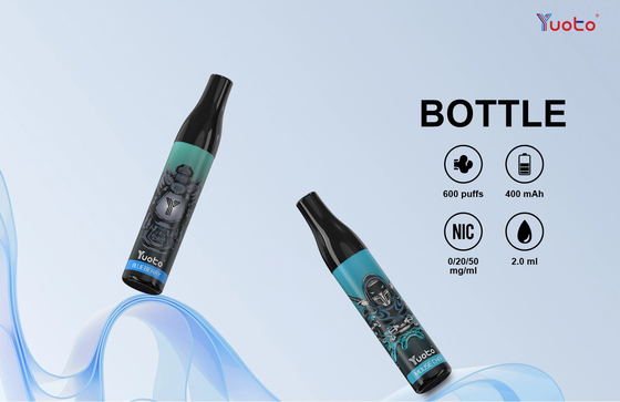 Original 600 Puffs 2% Nic Salt Garrafa Yuoto Vape Descartável 14 Sabores