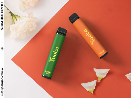 novo Yuoto XXL MAX 3500 Puffs Descartáveis ​​Vape bobina de menta sabores de gelo de menta