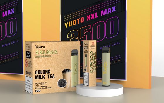 novo Yuoto XXL MAX 3500 Puffs Descartáveis ​​Vape bobina de menta sabores de gelo de menta