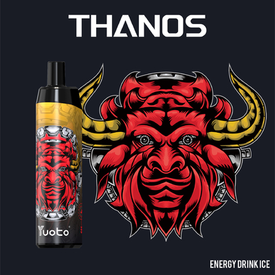 Yuoto Thanos 5000 Puffs Vape Pen descartável Hookah com 14ml E-Liquid 650mAh Bateria Mesh Coil