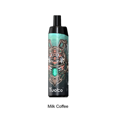 Yuoto Thanos Descartável 5000 Puffs Vape Pod Milk Coffee com 14ml E-Liquid 650mAh Bateria Mesh Coil Transporte Rápido Índia