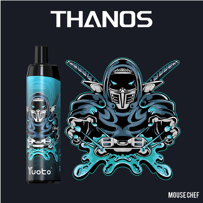 Yuoto Thanos Descartável 5000 Puffs Vape Pod Milk Coffee com 14ml E-Liquid 650mAh Bateria Mesh Coil Transporte Rápido Índia