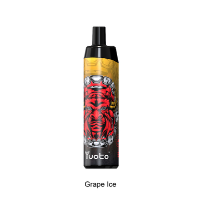 2022 Nova Chegada Cigarro Eletrônico Vape Descartável 14ml E-Liquid 650mAh Bateria Grape Ice para Distribuidores de Puff