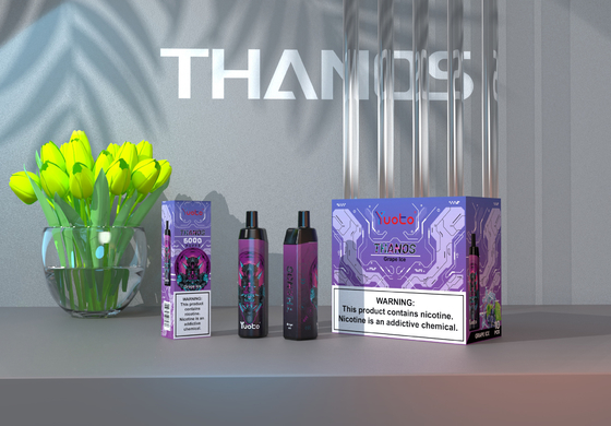Strawberry Watermelon Ice 5000 Puffs Descartáveis ​​Vape Pod Yuoto Thanos Mesh Coil 14ml Ejuice 650mAh Bateria da China