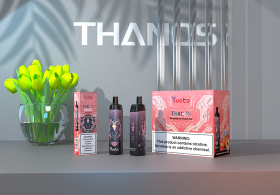 Strawberry Watermelon Ice 5000 Puffs Descartáveis ​​Vape Pod Yuoto Thanos Mesh Coil 14ml Ejuice 650mAh Bateria da China