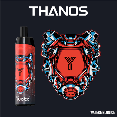 Strawberry Watermelon Ice 5000 Puffs Descartáveis ​​Vape Pod Yuoto Thanos Mesh Coil 14ml Ejuice 650mAh Bateria da China