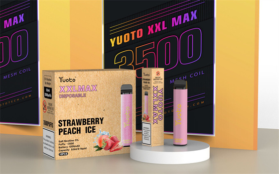 9ml Juice Yuoto Vape Descartável, Xxl Max 3500 Puffs 5% Nic Salt E Cigarette