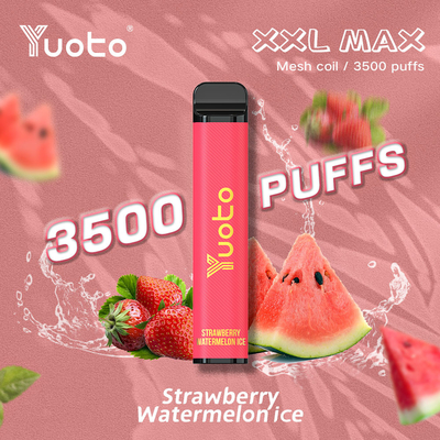 Yuoto xxl Max 3500 Puffs morango melancia original de fábrica e cig 5% nitotion 9ml líquido