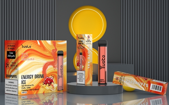 Yuoto XXL 2500 Puffs Sabor de Bebida Energética Dispositivo Vape Pod Descartável