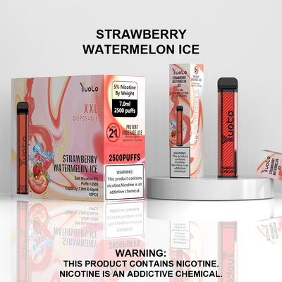 Caneta vape descartável por atacado de fábrica na China com bateria de 7ml E-Liquid 1200mAh Strawberry Kiwi Ice