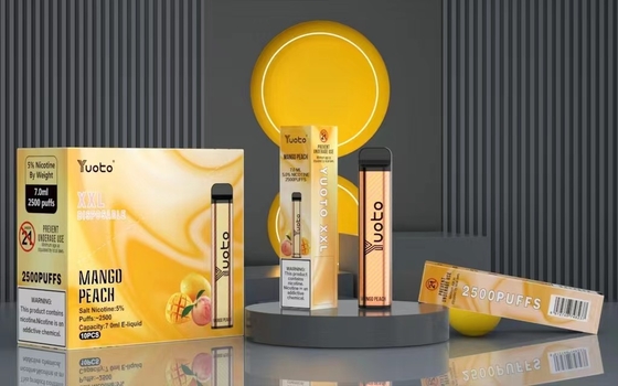 Vape Pod Descartável 2500 Puffs Sabor Banana Yuoto XXL 7.0ml Ejuice 1200mAh Bateria Bulking China Factory