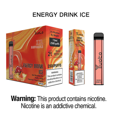Venda imperdível Yuoto XXL 2500 Puffs Energy Drink Flavor Descartável Vape Pod Device 5ml nic
