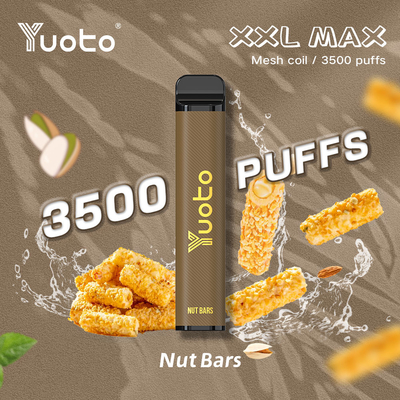 Caneta vape descartável por atacado de fábrica Yuoto XXL Max 3500 Puffs Mesh Coil 9ml E-Liquid 1200mAh Bateria