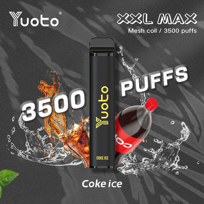 Atacado MSDS 3500puffs Vape Pen Descartável 2022 Novo Design Descartável Vaporizador Mesh Coil 14ml E-Liquid Coke Ice