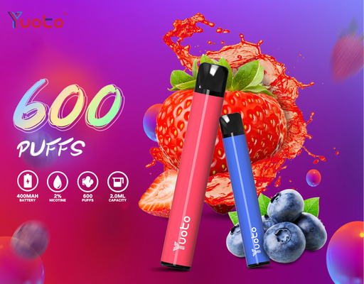 14 Sabores 2% Nic 2.0ml E Juice Yuoto Plus 600puff Com verniz TPD