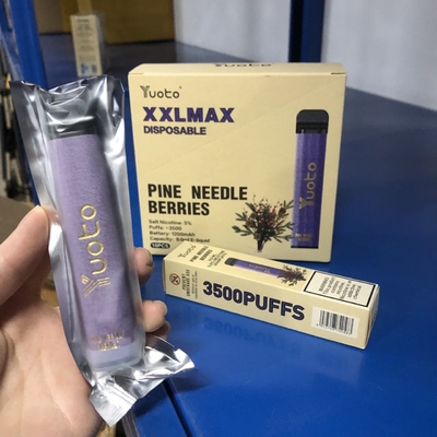 A fábrica Yuoto novo XXL max 3500 sopra sabores descartáveis das bagas da agulha do pinho de Vape