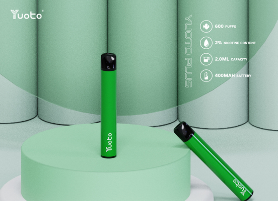 Nicotina 2ml E Juice Yuoto Plus de 2% 600 sopros Vape Pen With Tpd Certification