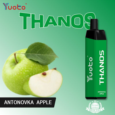 os thanos descartáveis do vape do oem do yuoto 5000 msds dos sopros aprovaram a maçã descartável de Antonovka do atomizador