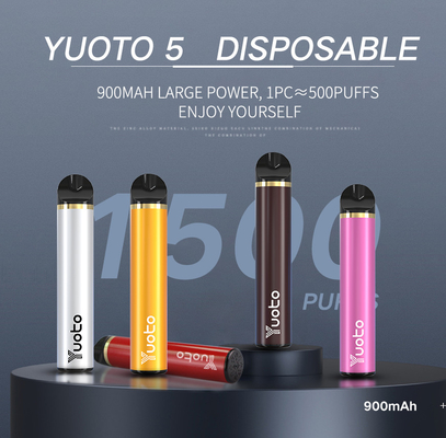 100% 1500 originais sopra o atomizador por atacado descartável eletrônico 2 do Cig dos cigarros 900mAh 5ml Pre-Filledfactory E de Yuoto