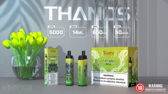 Rechargable Vape durável, Yuoto Thanos 5000 sopra vagem descartável