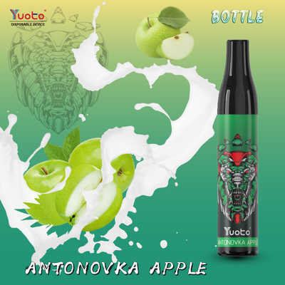 sopros Antonovka Apple 2ml da garrafa 600 da nicotina 20mg Yuoto das vagens descartáveis do cig de e baixos
