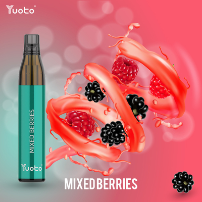 Yuoto Bottlemax que as penas descartáveis de Vape aumentam 600 sopros misturou a baixa nicotina 2% TPD das bagas