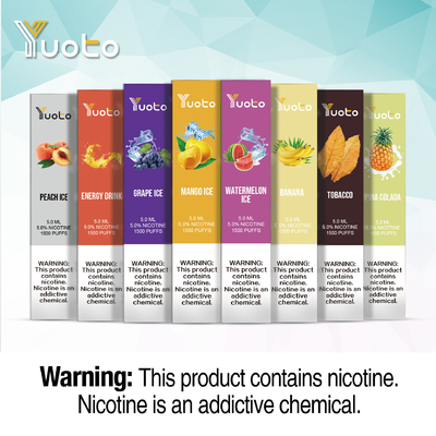 16 sabores 1500 sopram Vape 5.0ml enchem pre E Juice Pre Charge Yuoto Brand