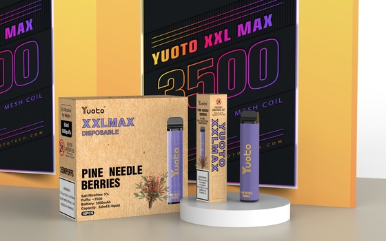 Cartucho preenchido Mesh Coil de Yuoto XXL 0% 2% 5% Nic Disposable E cigarros máximos