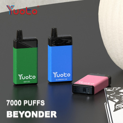 Original Yuoto Vapor descartável Beyonder 7000 Puffs Recarregável Rede bobina 15 Sabores Original
