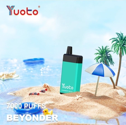 Yuoto Beyonder Aromatizado Vapor Disponível 7000 Puffs Recarregável Sem Nicotina 5% E Líquido