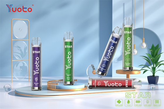 16 cigarro eletrônico da bateria da estrela 1000mAh 3.2V de Yuoto Vape das cores