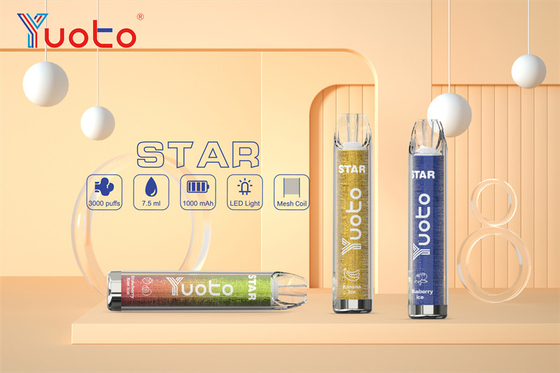 16 cigarro eletrônico da bateria da estrela 1000mAh 3.2V de Yuoto Vape das cores