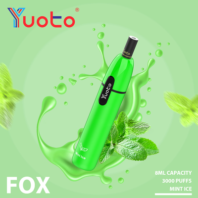 A raposa 3000 de Yuoto Vape sopra o E-cigarro material de alumínio da tensão Alloy+PCTG da saída