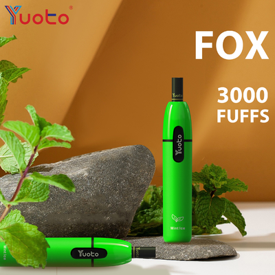 A raposa 3000 de Yuoto Vape sopra o E-cigarro material de alumínio da tensão Alloy+PCTG da saída