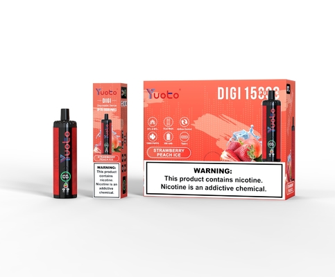 Yuoto DIGI 15000 Puffs Double Mesh Coil Vape Desutilizável Durável