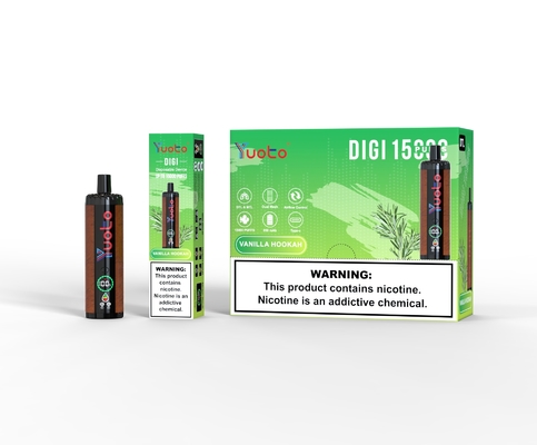 Yuoto DIGI 15000 Puffs Daul Mesh Coil Vape 20 ml Vape descartável