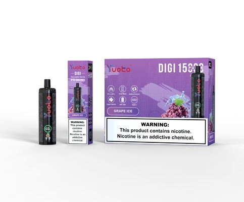 Yuoto DIGI 15000 Puffs Daul Mesh Coil Vape Fluxo de ar ajustável