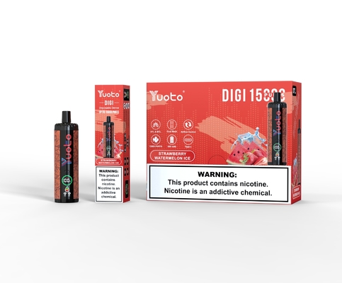 Yuoto DIGI 15000 Puffs Daul Mesh Coil Vape Fluxo de ar ajustável