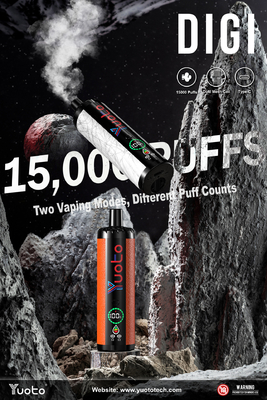 Yuoto DIGI 15000 Puffs YUOTO Vapor descartável bobina de malha dupla Dois modos