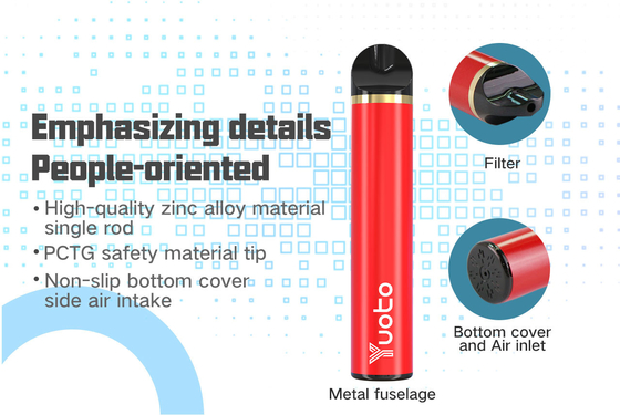 Yuoto popular Vape com sal de alta qualidade Vape descartável Yuoto original da nicotina de 5% 1500 sopros Vape Ecigs