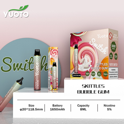 Capacidade descartável do suco de Vape 4ML+4ML E dos sopros dobro do sabor 3000
